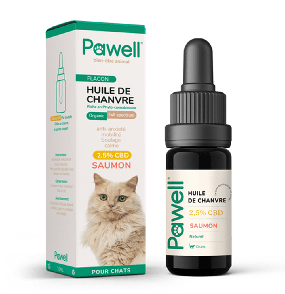 Huile CBD Pawell pour Chat 🐱 - La Maison Du Canab