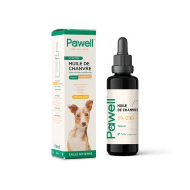 Huile CBD Pawell pour Chien Moyen 🐶 - La Maison Du Canab