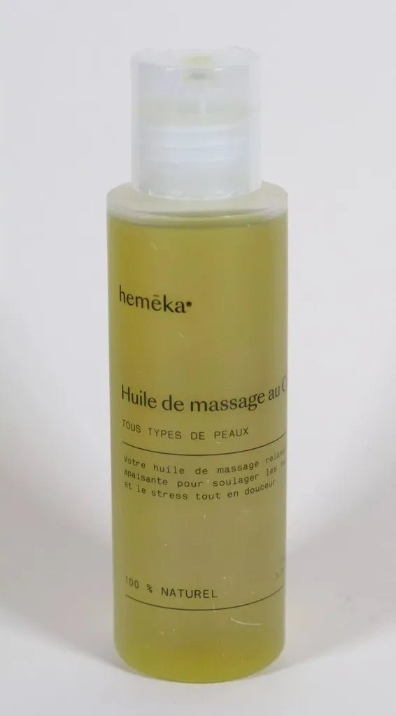 Huile de massage au CBD Hemēka 🌿💆♂️ - La Maison Du Canab