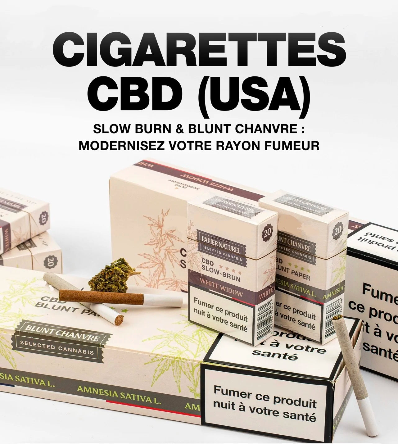L’ensemble des baquets de cigarettes en CBD sans Tabac 