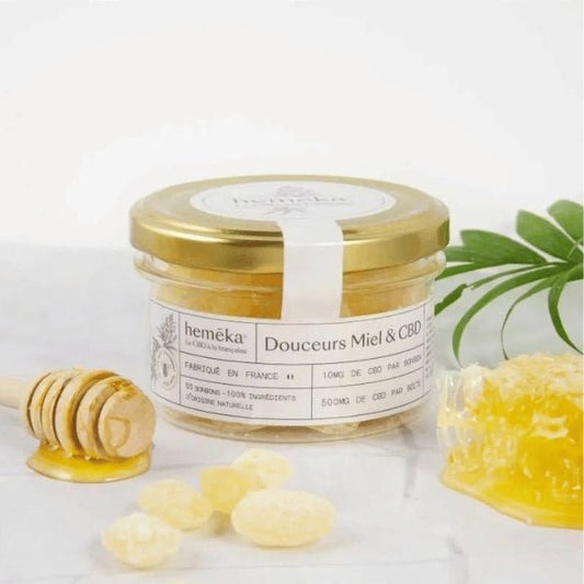 Bonbons au CBD Hemēka – Douceurs Miel & CBD 10 mg 🌿🍬 - La Maison Du Canab