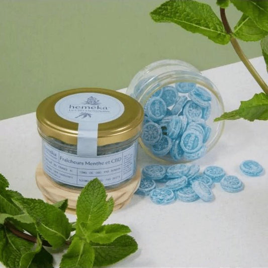 Bonbons au CBD Hemēka: Fraîcheurs Menthe & CBD 10 mg 🍬🌿 - La Maison Du Canab