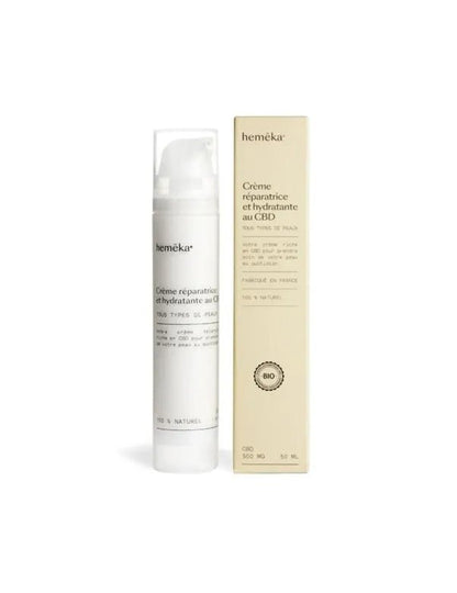 Crème Réparatrice & Hydratante au CBD Hemēka 🌿💧 - La Maison Du Canab
