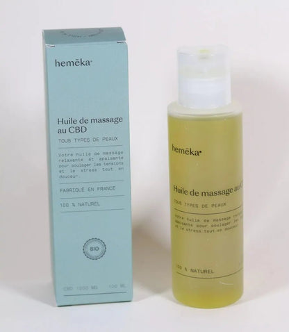 Huile de massage au CBD Hemēka 🌿💆‍♂️ - La Maison Du Canab