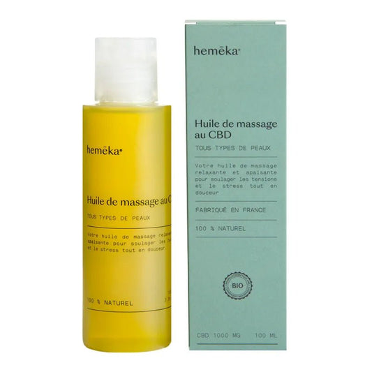 Huile de massage au CBD Hemēka 🌿💆‍♂️ - La Maison Du Canab
