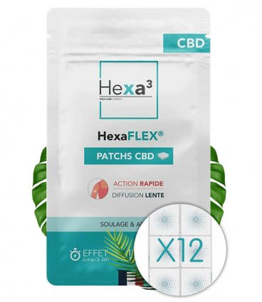 Patchs CBD Douleurs x12 HexaFLEX® – Hexa3 🌿🧪 - La Maison Du Canab
